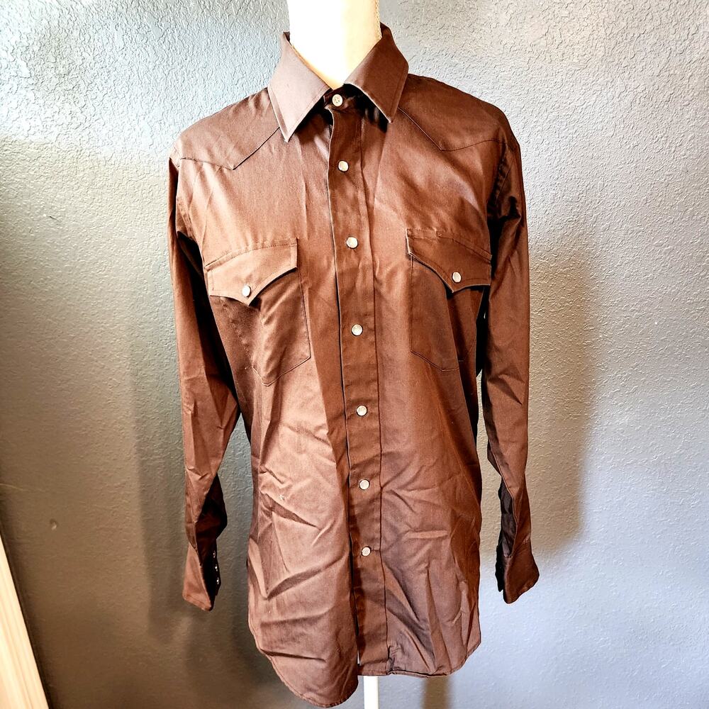 Sheplers Men's Western Pearl Snap Down Long Sleeve Shirt 15 1/2 - 33